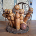 SET BIRILLI VINTAGE IN LEGNO - COMPLETO CON BOCCIA