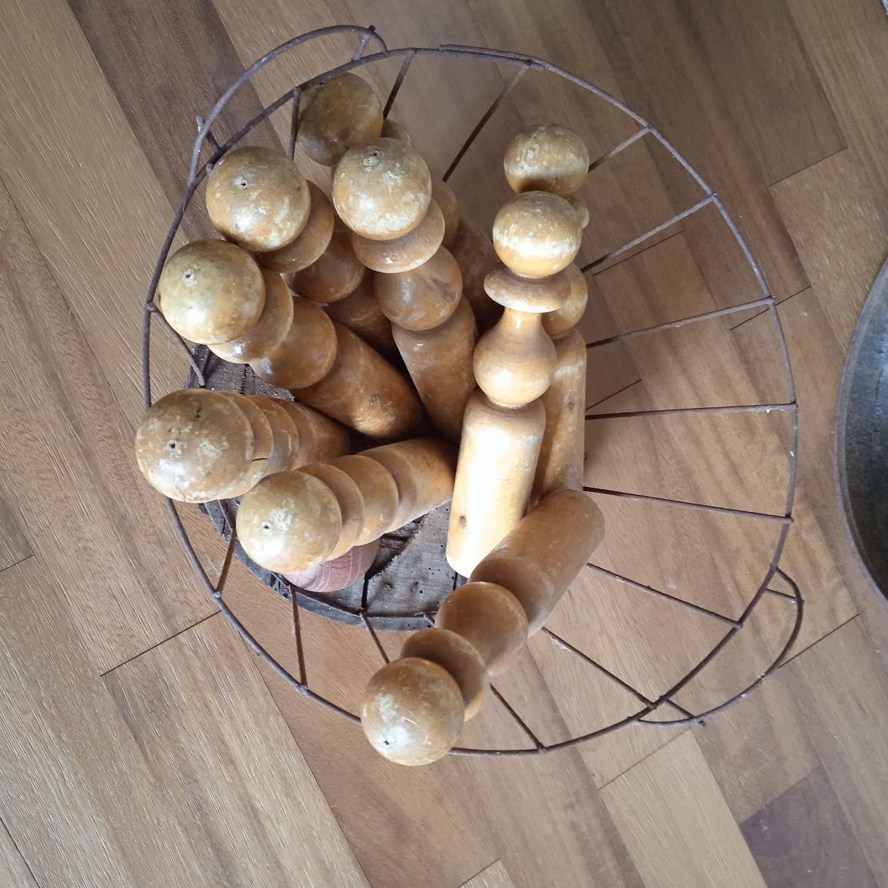 SET BIRILLI VINTAGE IN LEGNO - COMPLETO CON BOCCIA
