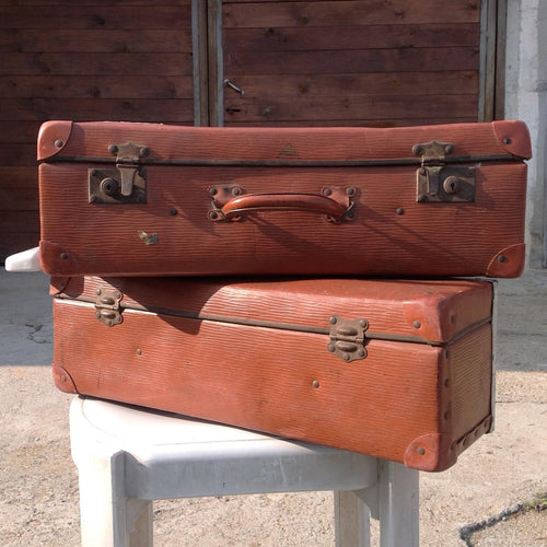 COPPIA VALIGIE VINTAGE IN CARTONE ANNI ’50/’60 – ORIGINALI