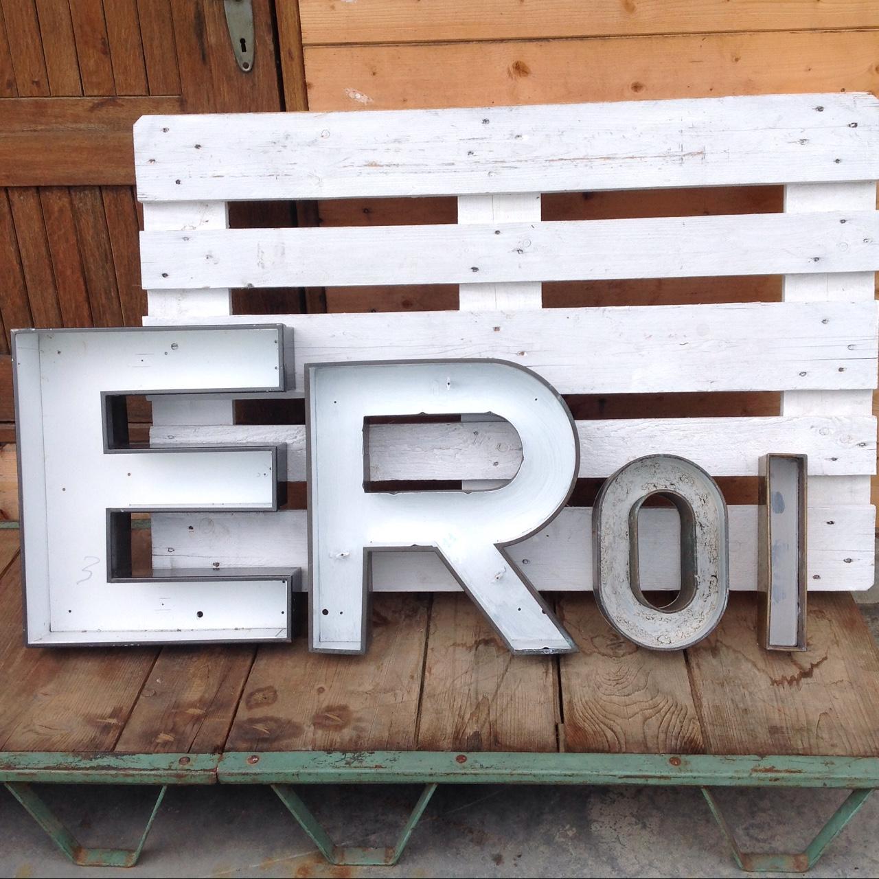 LETTERE PUBBLICITARIE VINTAGE OVERSIZE