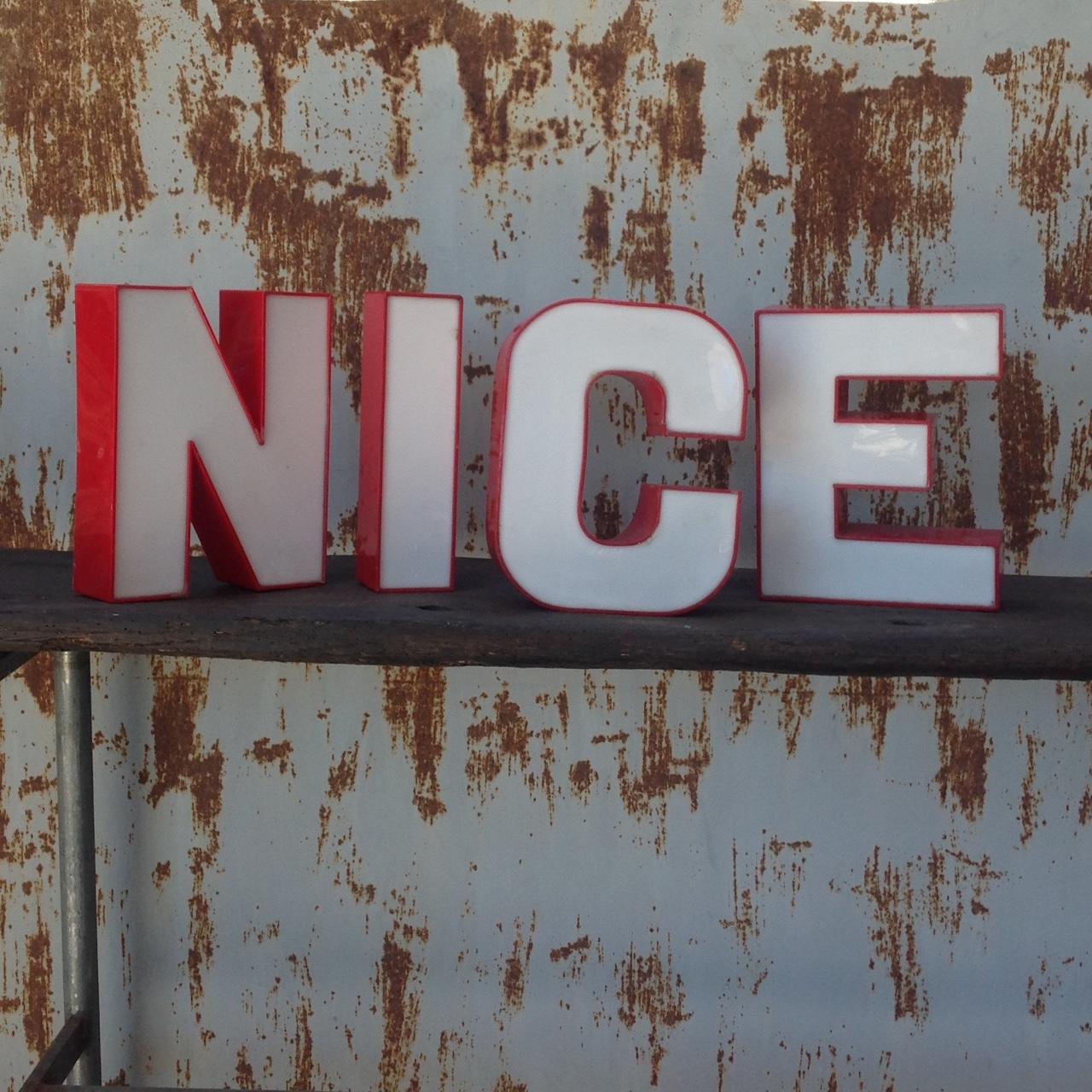 LETTERE PUBBLICITARIE VINTAGE OVERSIZE