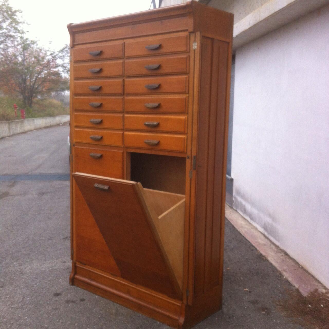 SCHEDARIO TECNICO VINTAGE ANNI '50 IN ROVERE