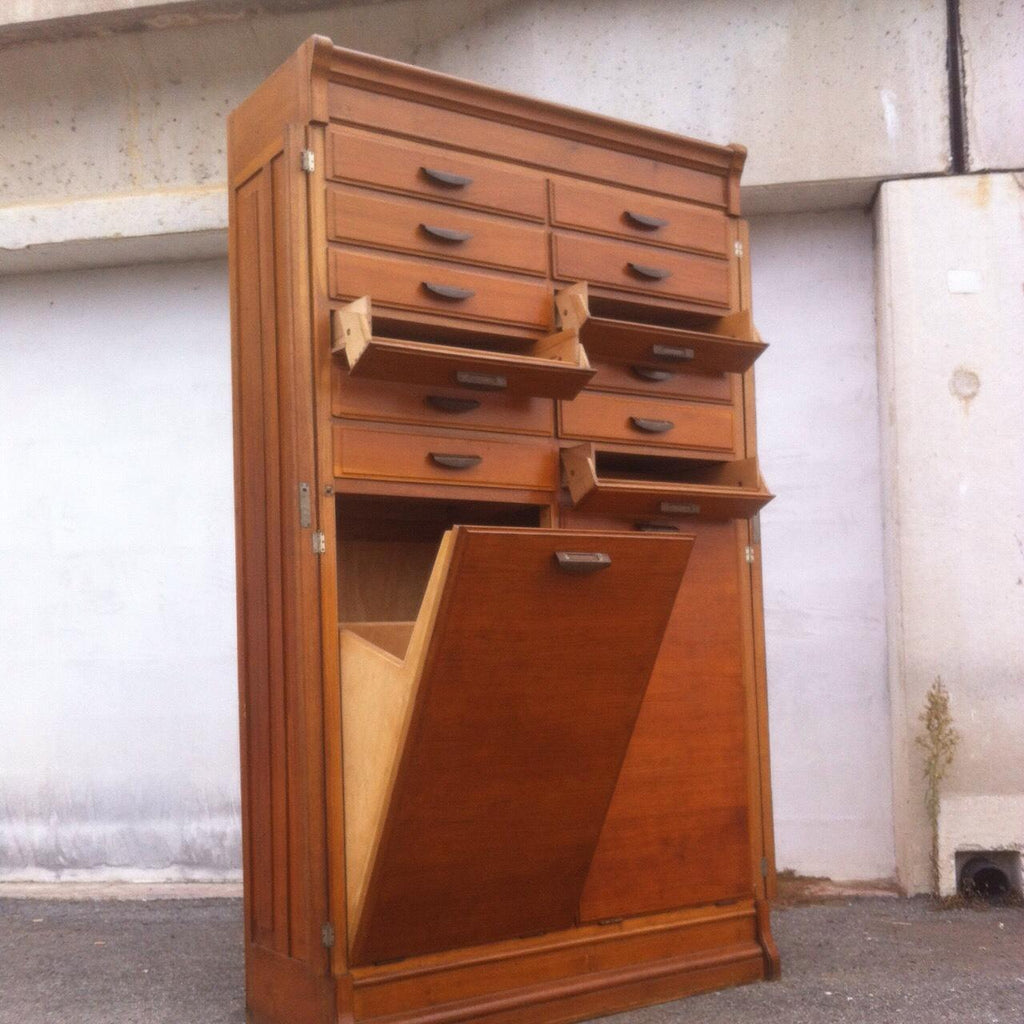 SCHEDARIO TECNICO VINTAGE ANNI '50 IN ROVERE