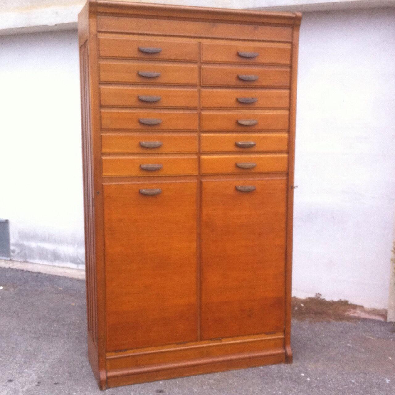 SCHEDARIO TECNICO VINTAGE ANNI '50 IN ROVERE