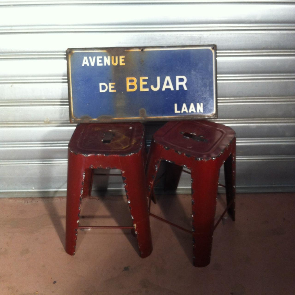 INSEGNA STRADALE VINTAGE ORIGINALE