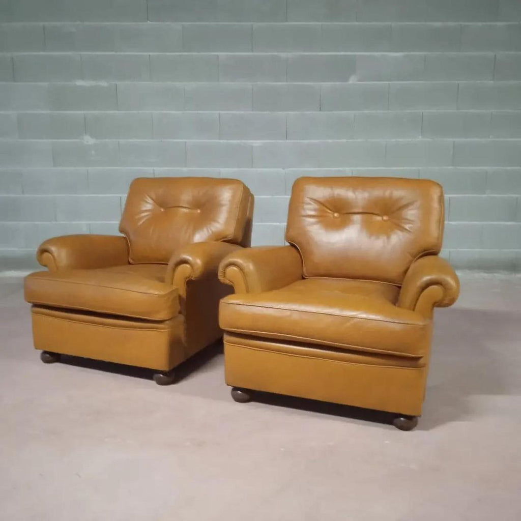 POLTRONE IN VERA PELLE ANNI '70/'80