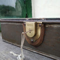 CASSETTA VINTAGE IN METALLO CON SERRATURA YALE ANNI '50/'60
