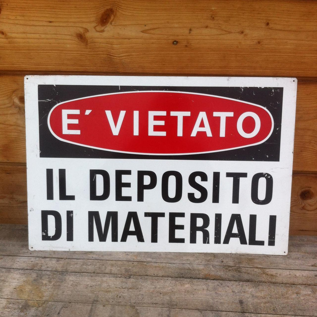 CARTELLO VINTAGE INDUSTRIALE