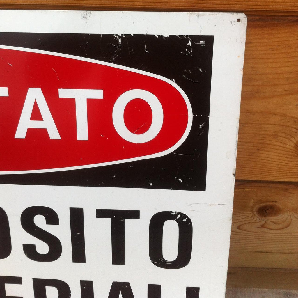 CARTELLO VINTAGE INDUSTRIALE